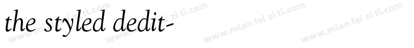 the styled dedit字体转换